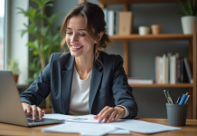 Créer une entreprise: comment bien se préparer pour réussir! Femme d'affaires dans un bureau moderne en pleine réflexion