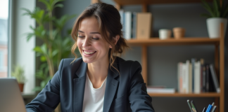 Créer une entreprise: comment bien se préparer pour réussir! Femme d'affaires dans un bureau moderne en pleine réflexion