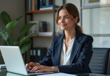 Métiers pour gagner 3000 € net : options et conseils pour réussir Femme professionnelle au bureau avec ordinateur et livres