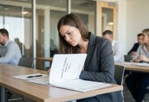 Les formations pour devenir conseiller bancaire de proximité Jeune femme en costume d'affaires lors d'une formation financière