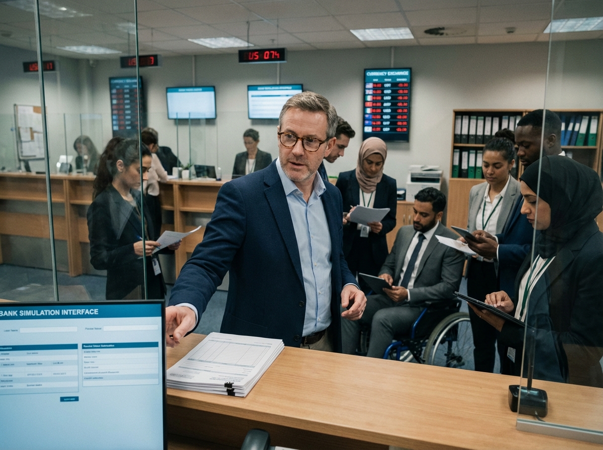 Formateur guidant un groupe lors d