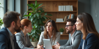 Développer les compétences : 7 astuces pour favoriser la croissance professionnelle ! Groupe de professionnels en atelier interactif en bureau moderne