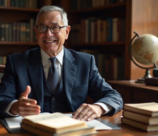 Père de l’éducation : qui est-il vraiment ? Homme d'âge moyen en costume dans un bureau ancien