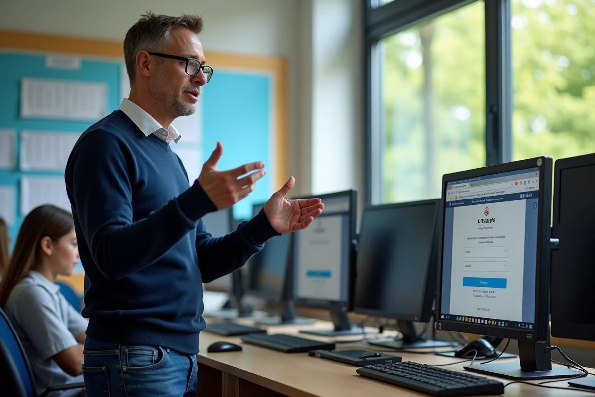 Professeur explique l